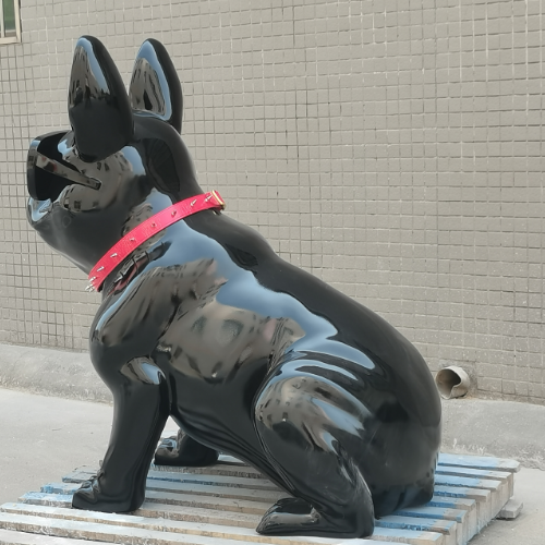 Custom High Quality Large Animal Resin Dog Statue Fiberglass French Bulldog Sculpture for Home Decoration