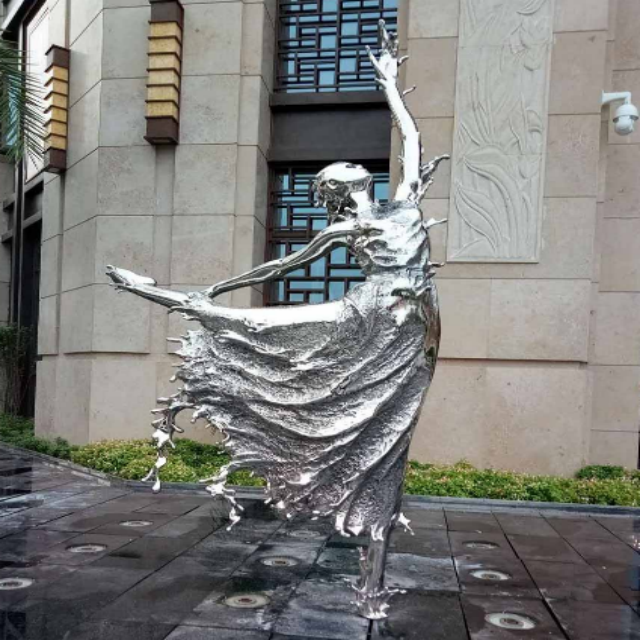 Custom Modern Abstract Human Statue Stainless Steel Woman Sculpture for Sale