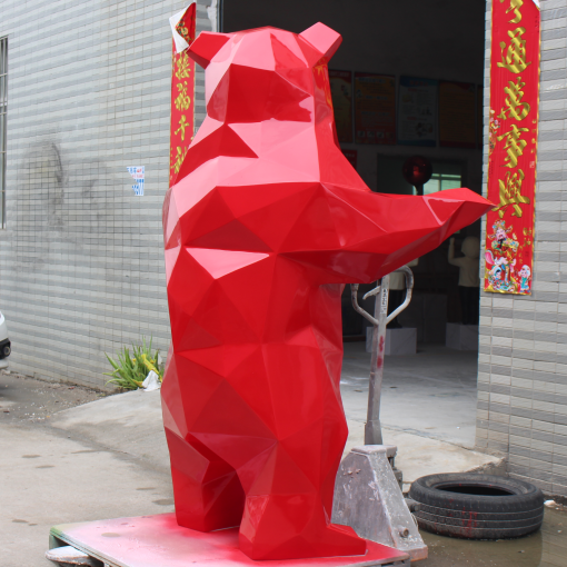 Custom High Quality Resin Animal Statue Fiberglass Bear Sculpture for Sale