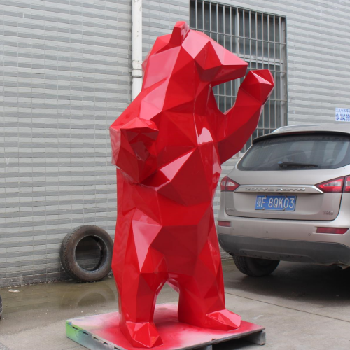 Custom High Quality Resin Animal Statue Fiberglass Bear Sculpture for Sale