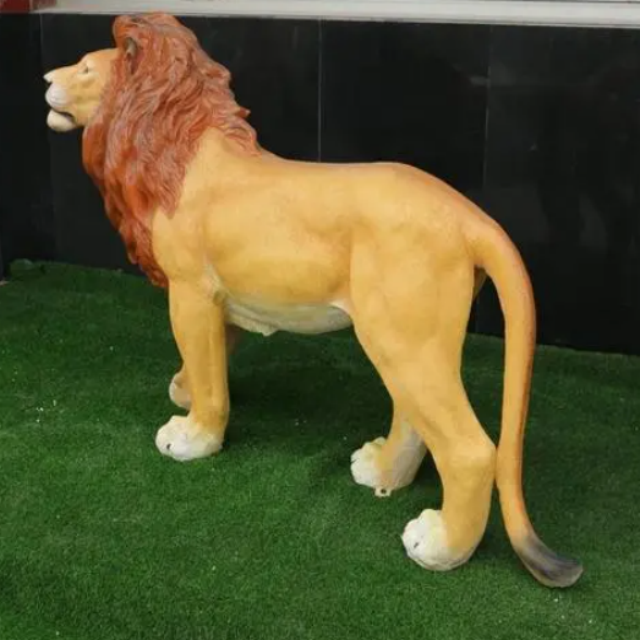 Hot Sale Animal Metal Decorative Resin Statue Fiberglass Lion Sculpture for Outdoor Decoration