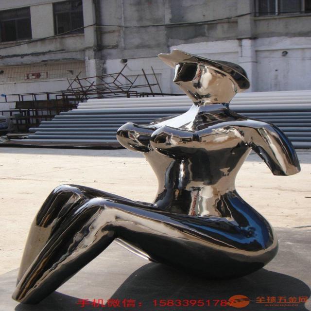 Custom Modern Abstract Human Statue Stainless Steel Woman Sculpture for Sale