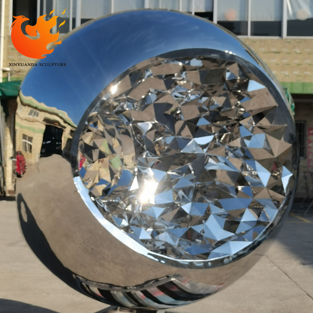 Factory Custom High Quality Creative Art Statue Stainless steel Ball Sculpture for Decoration