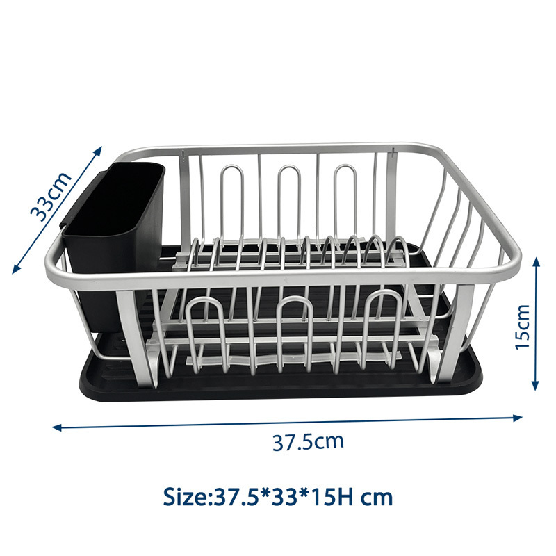 xiangyu aluminium glass drain tray aluminium kitchen utensil holder seamless hanging dish rack sink for kitchen