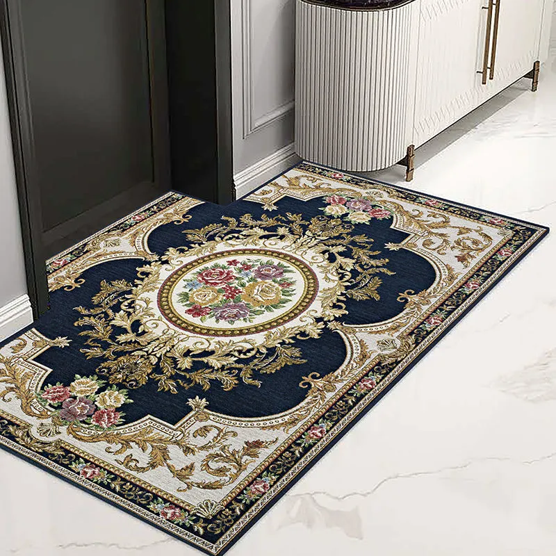 Crystal Velvet Low Pile Carpet Surface Door Mat Floor Mat for Living Room