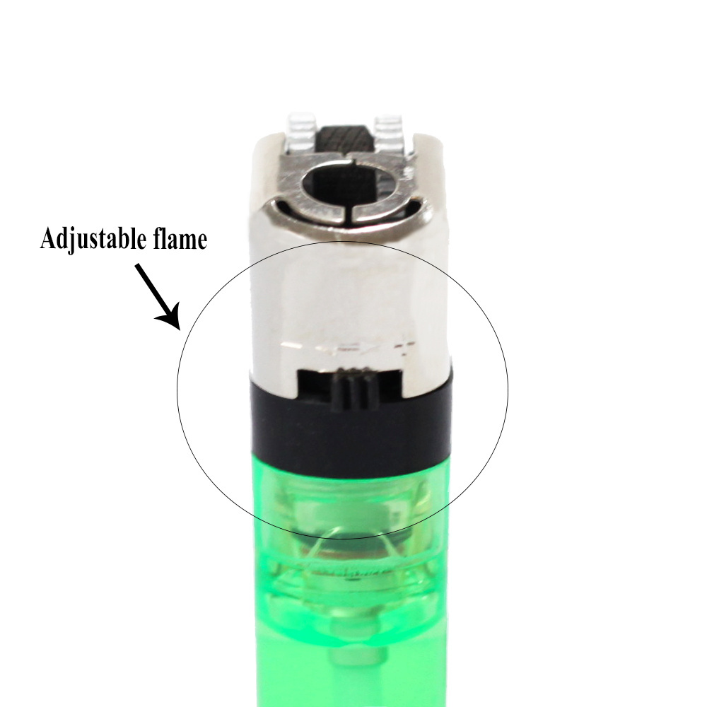 Factory wholesale traditional transparent cheap plastic disposable flint custom lighter