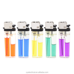 Manufacturer original assorted color fluid disposable cigarette flint wheel mini lighter