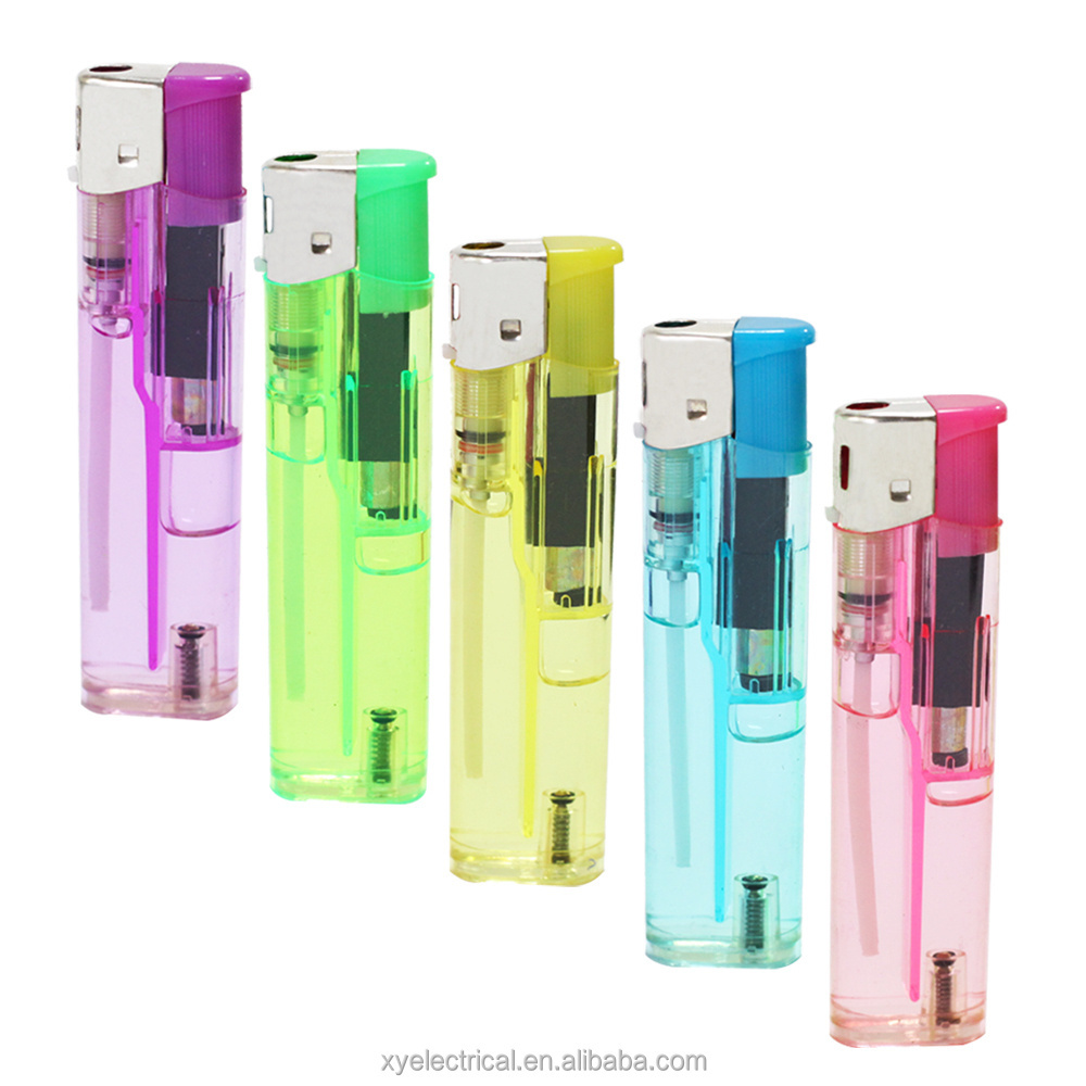 80mm slim zinc alloy valve refillable gas electric adjustable flame smoke cheap lighter