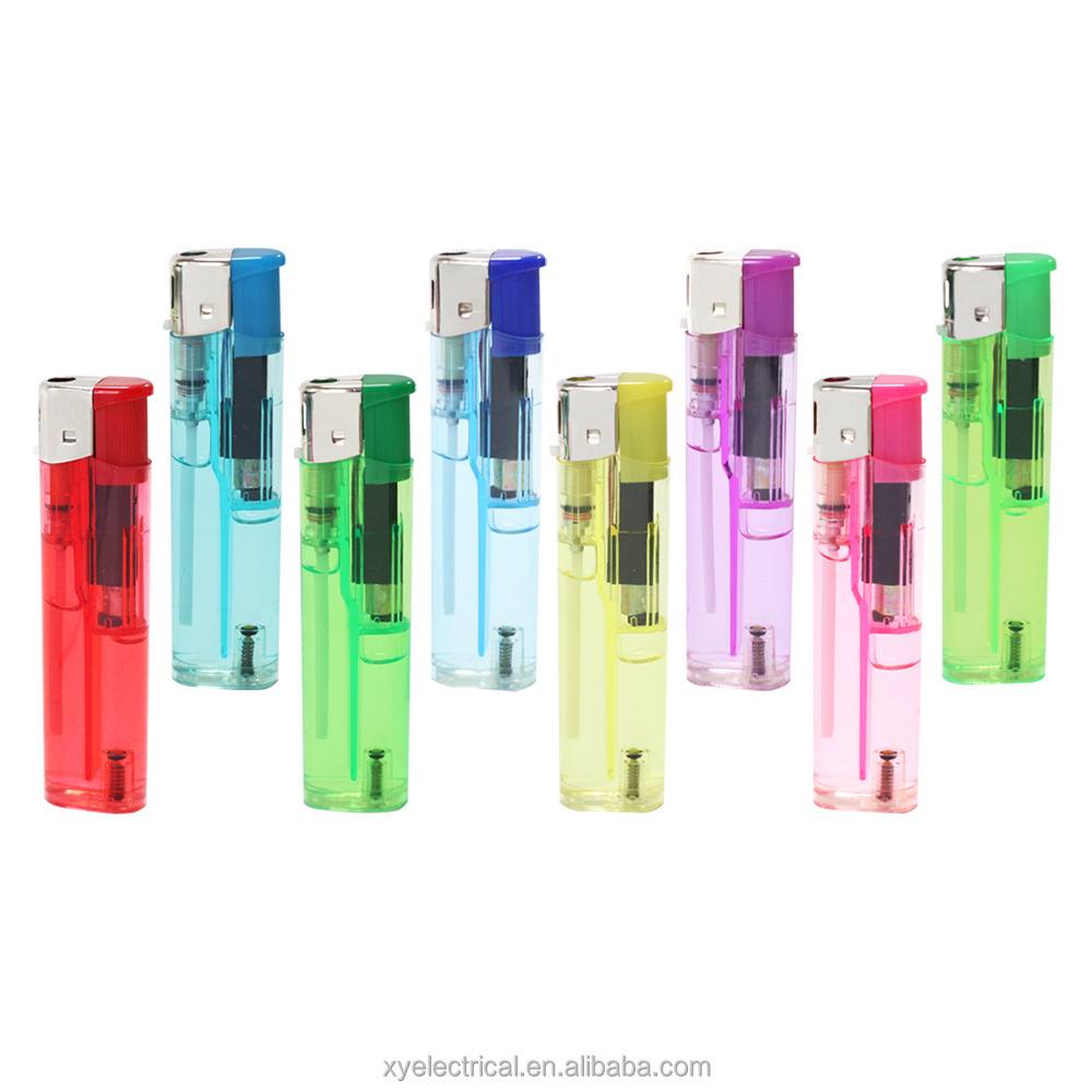 Colorful plastic XY custom lighter factory refillable gas cute electronic cigar lighter