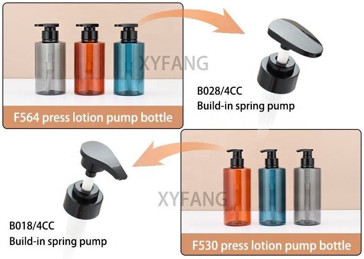 New Design Shampoo Packaging Round Press Pump Shower Gels Bottles Empty Skin Care 500ml Pet Shampoo Bottles