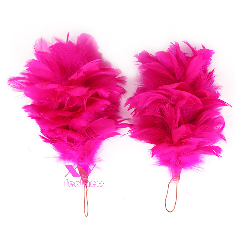 Guniea Fowl Stripped Coque feather flower Mount for millinery hat fascinators