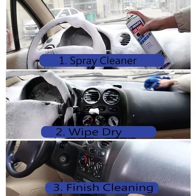 Multi-purpose Foam Cleaner Spray for Car Care All Purpose Car seat leather cleanerFoam 650ml  High Quality Cleaner Spray