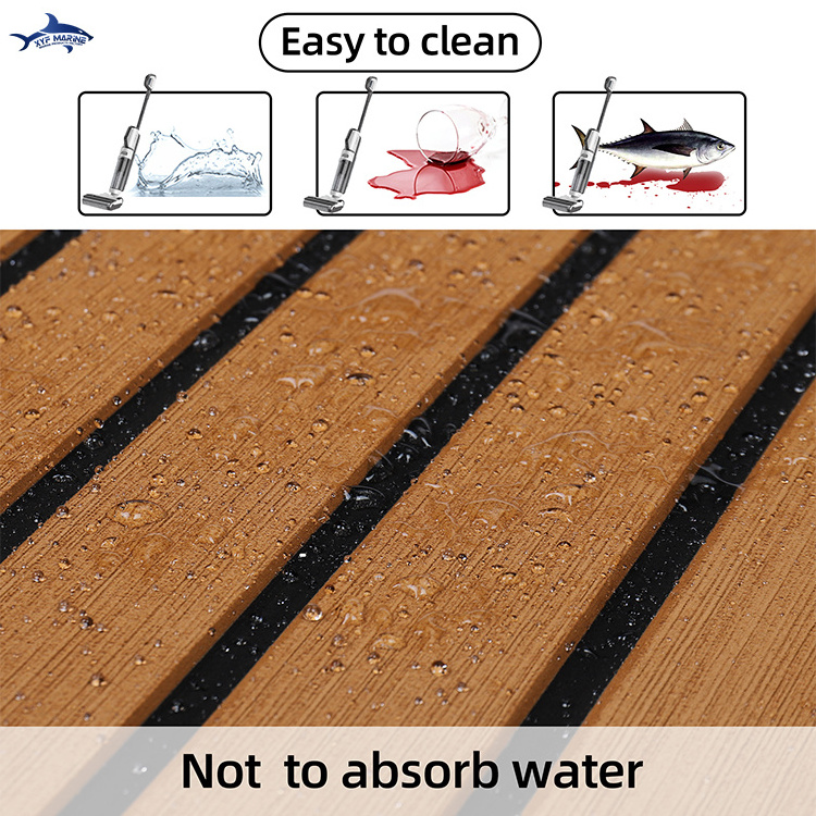 2023 Anti Slip Synthetic Teak Decking Sheet Pontoon Sea Deck Floor EVA Foam Boat Flooring