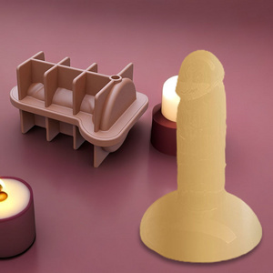 Easy To Clean Silicone Adult Dick Valentine Candle Molds Making Mould Penis Silicone Candle Tools For Valentine's day Candles