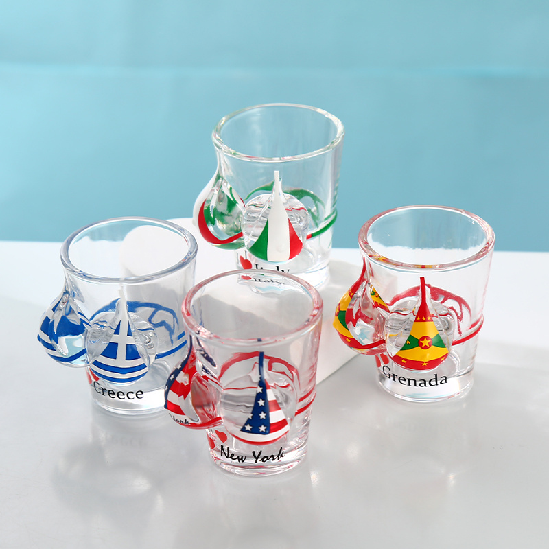 Creative design glass barware adult shot glass custom party bikini shot glasses