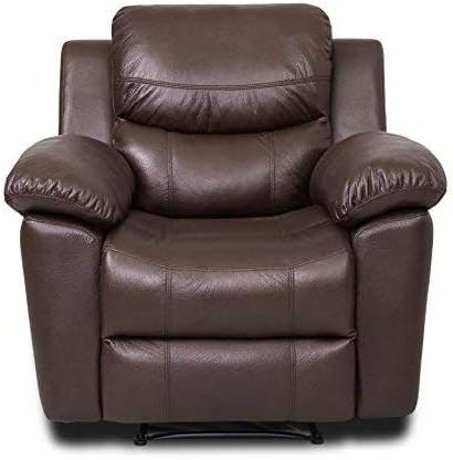 3-piece lounge chair sofa set, leather leisure chair, living room lounge chair sofa - chocolate color