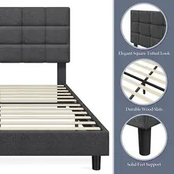 Wood Modern Bed Design Full Size Wooden Bed Frame With Headboard  Queen Size Bed Designs