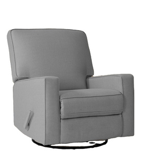 Recliner Chair Glider Rocking Recliner Fabric Chair, Comfy Upholstered Glider Rocker for Nursery, Modern Armchair with Tall Back