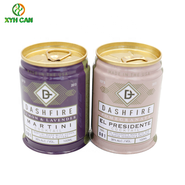 High Quality Small Tin Can Container 100ML Volume Tin Can For Whiskey Spirits Round Tin Can