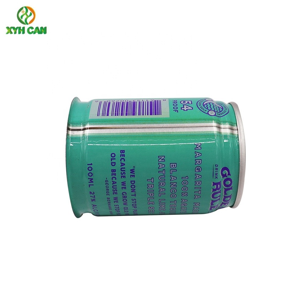 High Quality Small Tin Can Container 100ML Volume Tin Can For Whiskey Spirits Round Tin Can