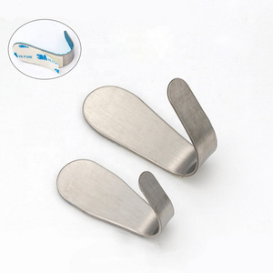 Wall Mount Self Adhesive Wall Hooks Stainless Steel Hanger Adhesive Hook