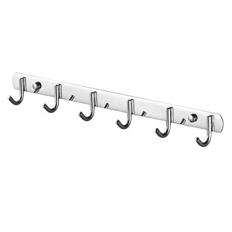 Homeware Wall Coat Hooks Wall Mounted Stainless Steel Clothes Hanger Hook Rack For Hotel