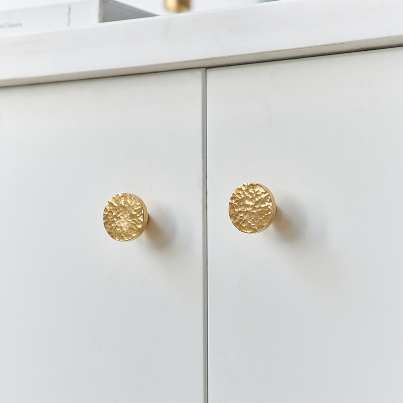 Door Brass Furniture Handles Modern Hammered Pulls Brass Knobs And Pullers