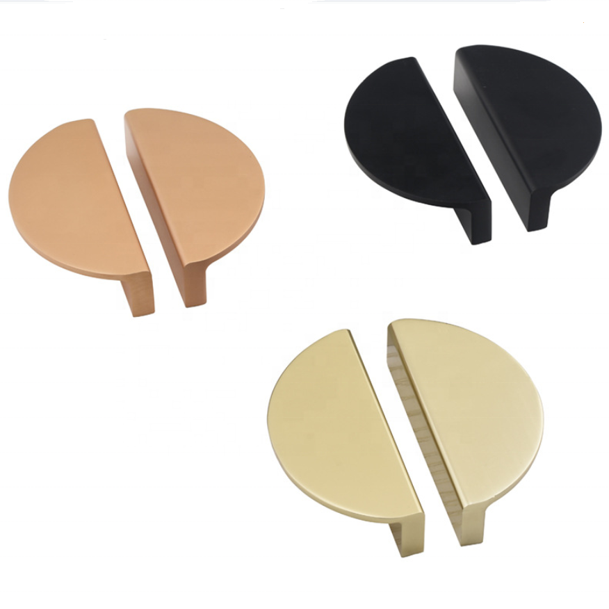 Aluminum Alloy Modern Golden Black Handles And Knobs For Kitchen Cabinet