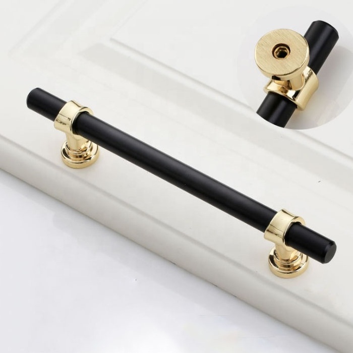 Hotsale Modern Simple Styles Pull Cabinet Handle Black Wardrobe Handles