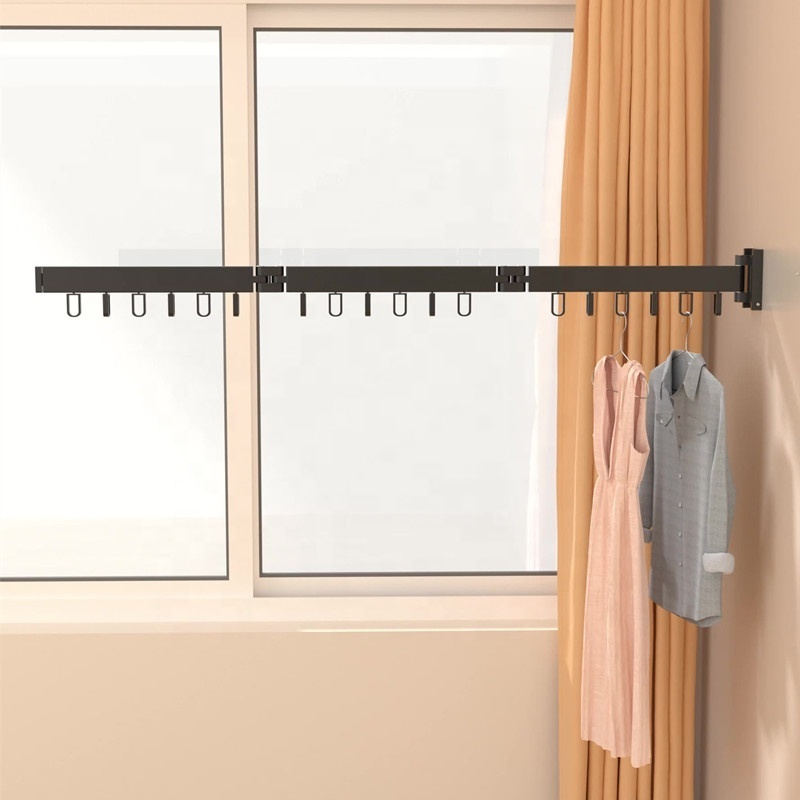 Hotel Commercial Cloth Drying Rack Aluminum Clothes Rack Laundry Hanger foldable Clothes Dry Rack