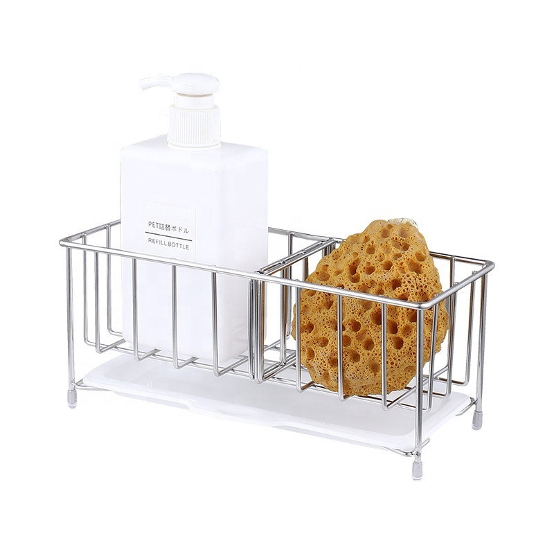 Kitchen Draining Basket Shelf Adjustable Sponge Storage Sink Holder Kitchen Organizer