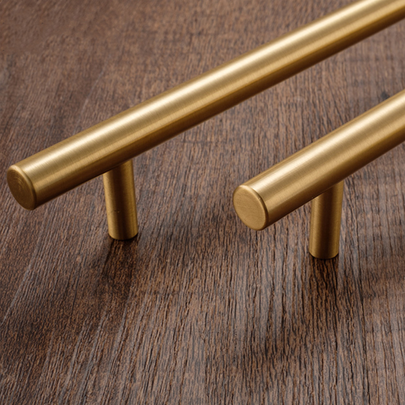 Cabinet Hardware Brushed Brass Euro Style Bar Handle Pull Wardrobe Handle