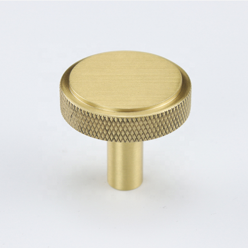 Customized Gold Cabinet Handles Round Drawer Pulls Brushed Brass Cabinet Pull Knob