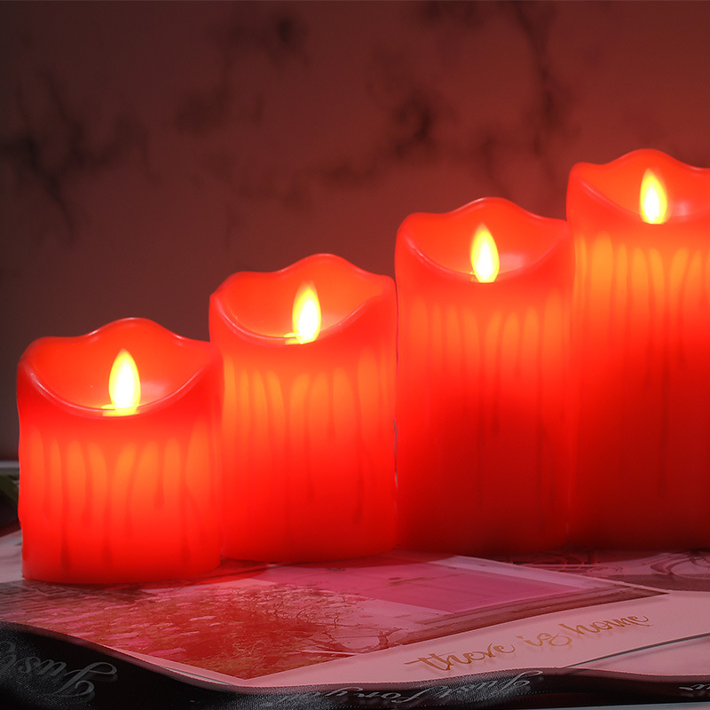 Wholesale Battery Operated Candles Shaped Make Custom Led Candles Rechargeable Decoration Festival Accept Customers' Logo 80G