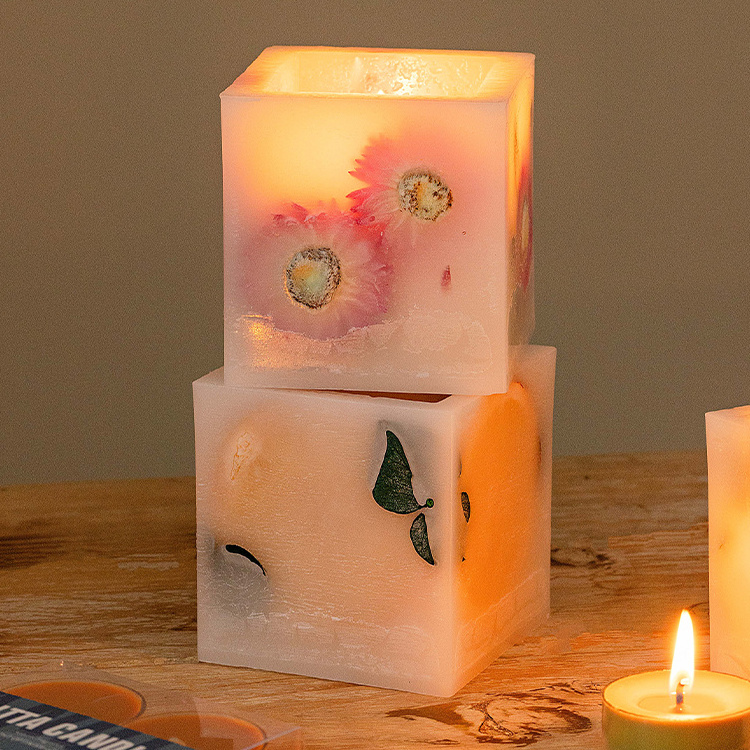 OEM/ODM unique design scented candle decoration marble wedding birthday scented candle