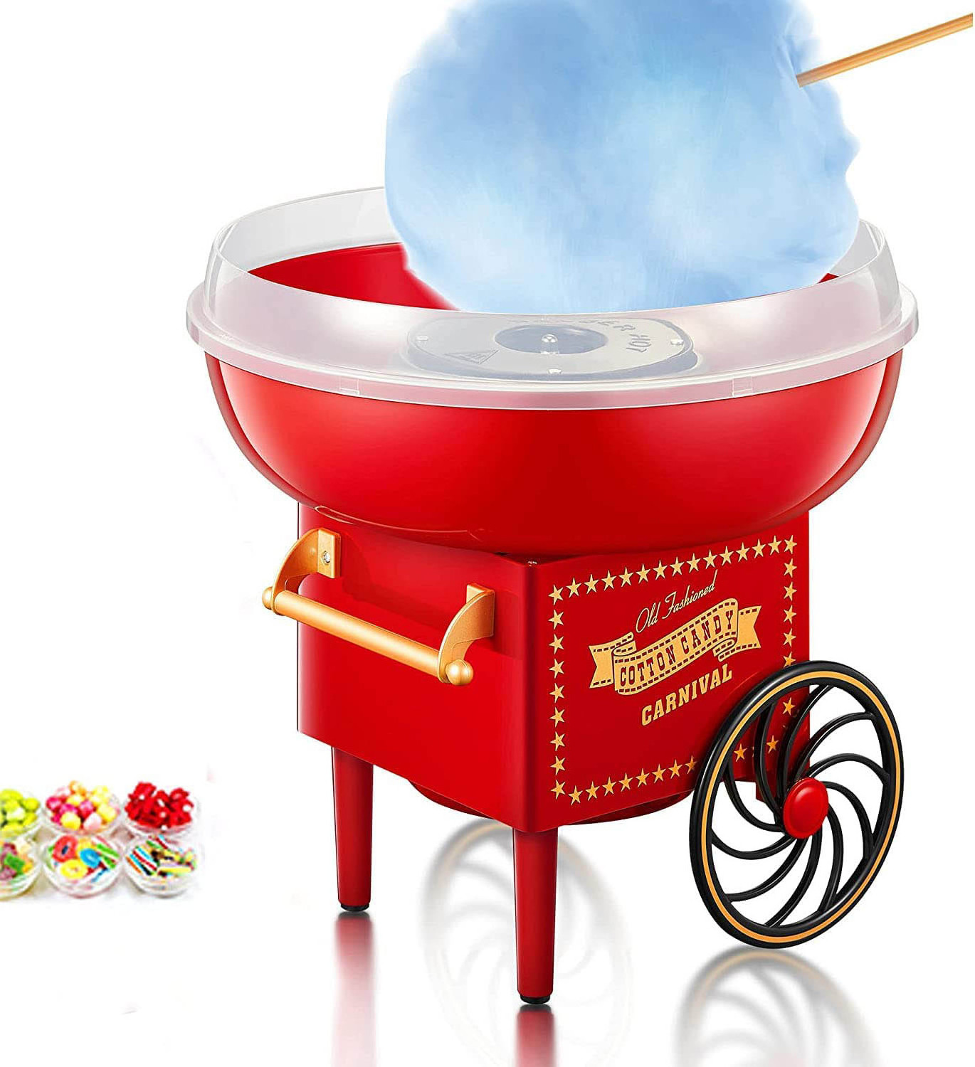 Hot Sale Mini Homemade Electric Cotton Candy Floss Maker Portable Marshmallow Cotton Candy Cart Machine