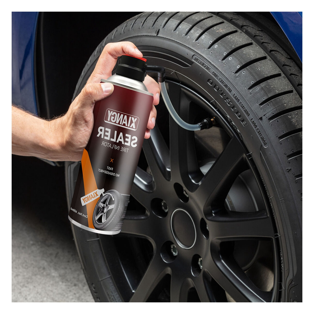 XY Manufactures Free Sample Custom Aerosol Car MotorcycleTire Tire Sealer Inflator Spray Tyre Puncture Tyre Repair And Fix