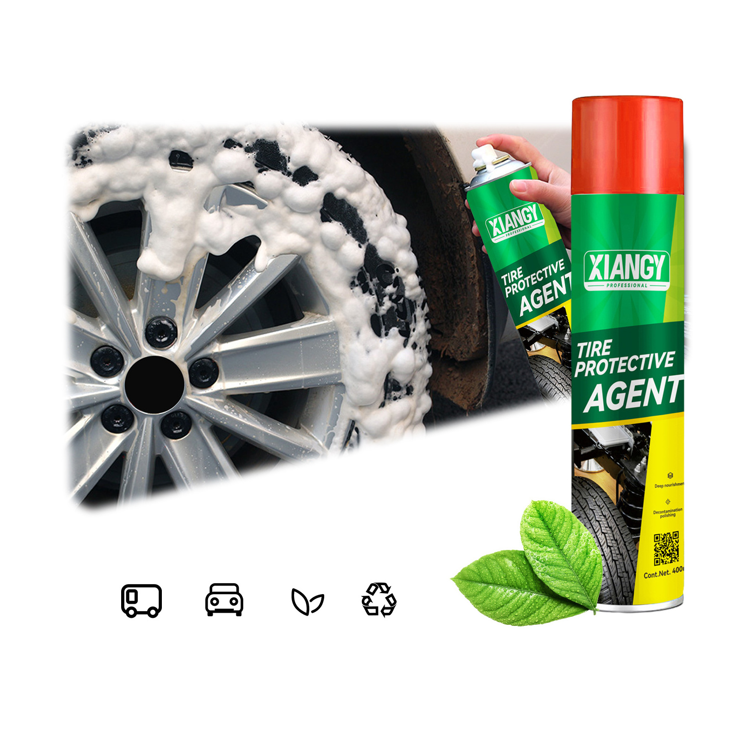 Factory OEM Car Cleaning Multi Purpose Foam Cleaner Tire Brightener Shine Cleaner Spray To Cars