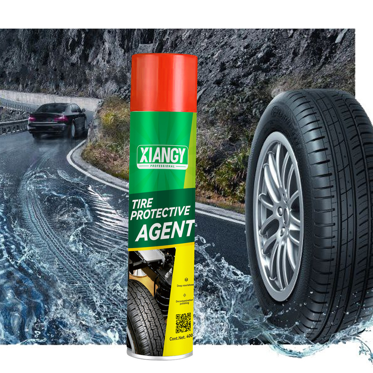 High Gloss Eco Tire Shine Gel Aerosol Spray Tire Shine Applicator Concentrate Solution Rust Remover Silicone Tire Shine Spray