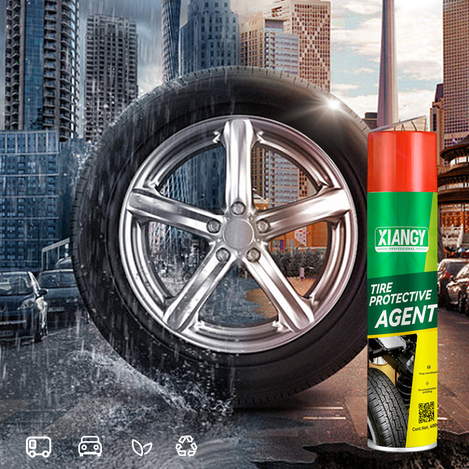 Factory OEM High gloss Tire Shine surface Clean Tire brightener wax Private label