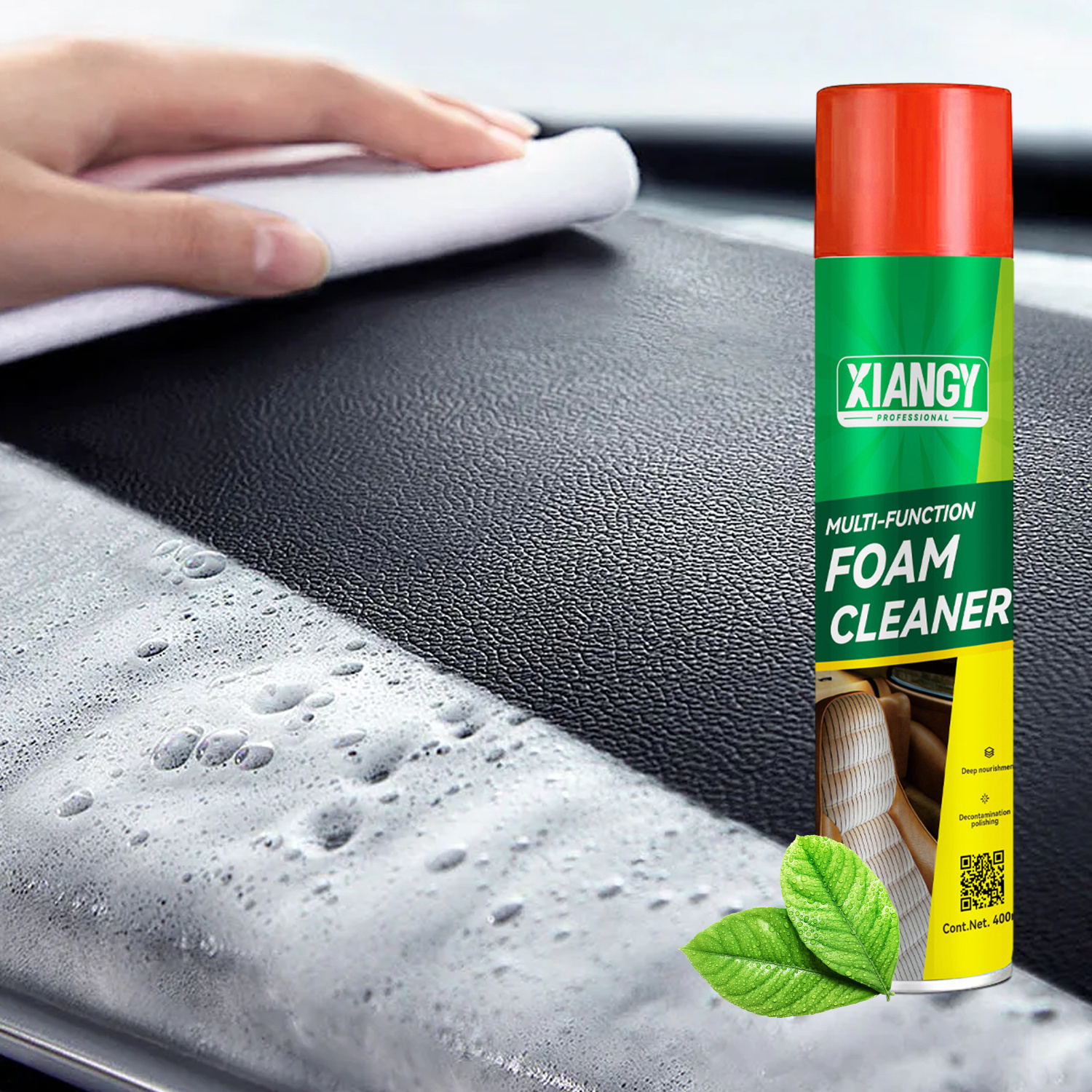 Factory OEM Multi Purpose Foam Cleaner Spray 650ml Interior Polish Wax Car Leather Seat Cleaner