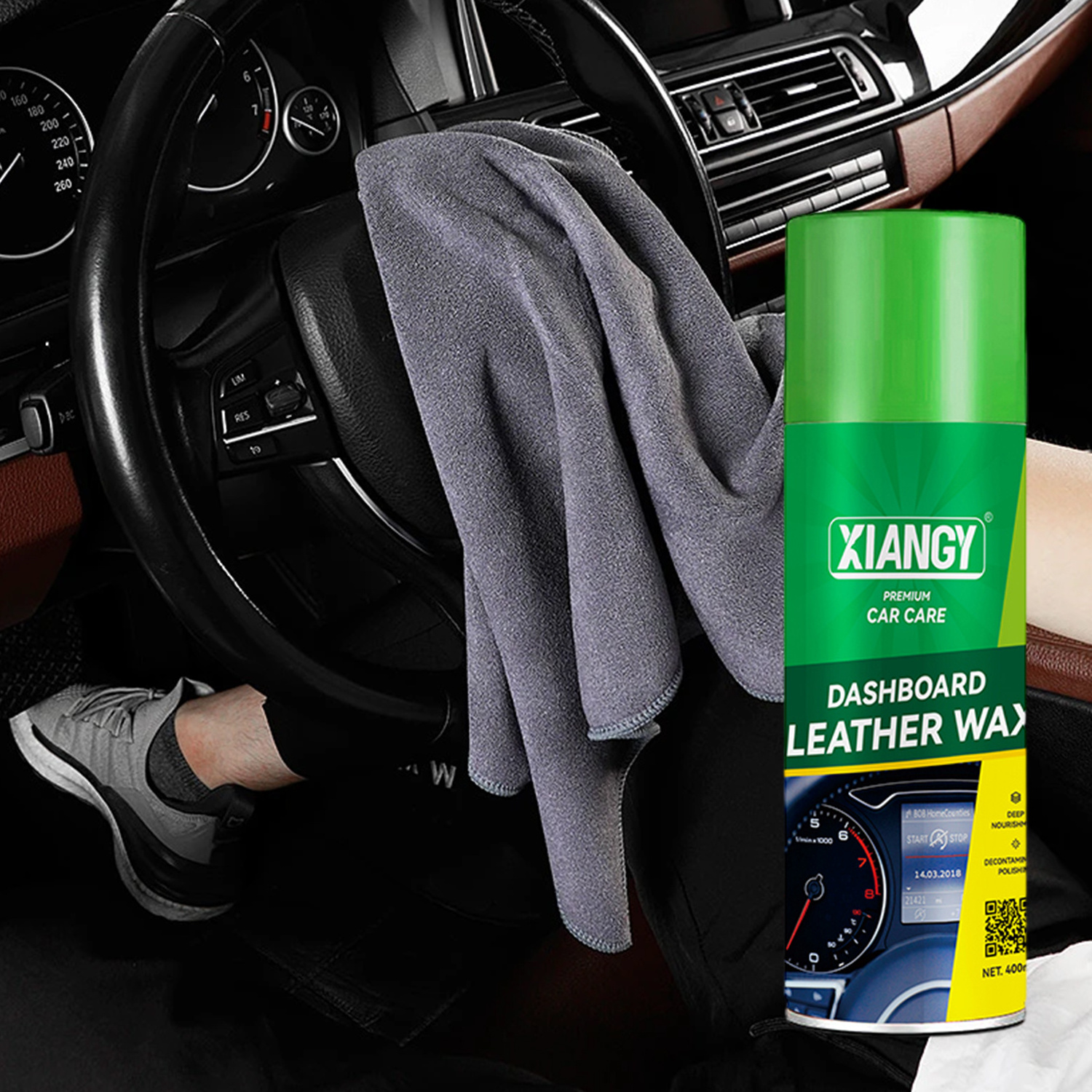 Factory OEM Car Auto Clean Interior Leather Silicone Car Polish Dashboard Wax Cleaner Car Spray Wax