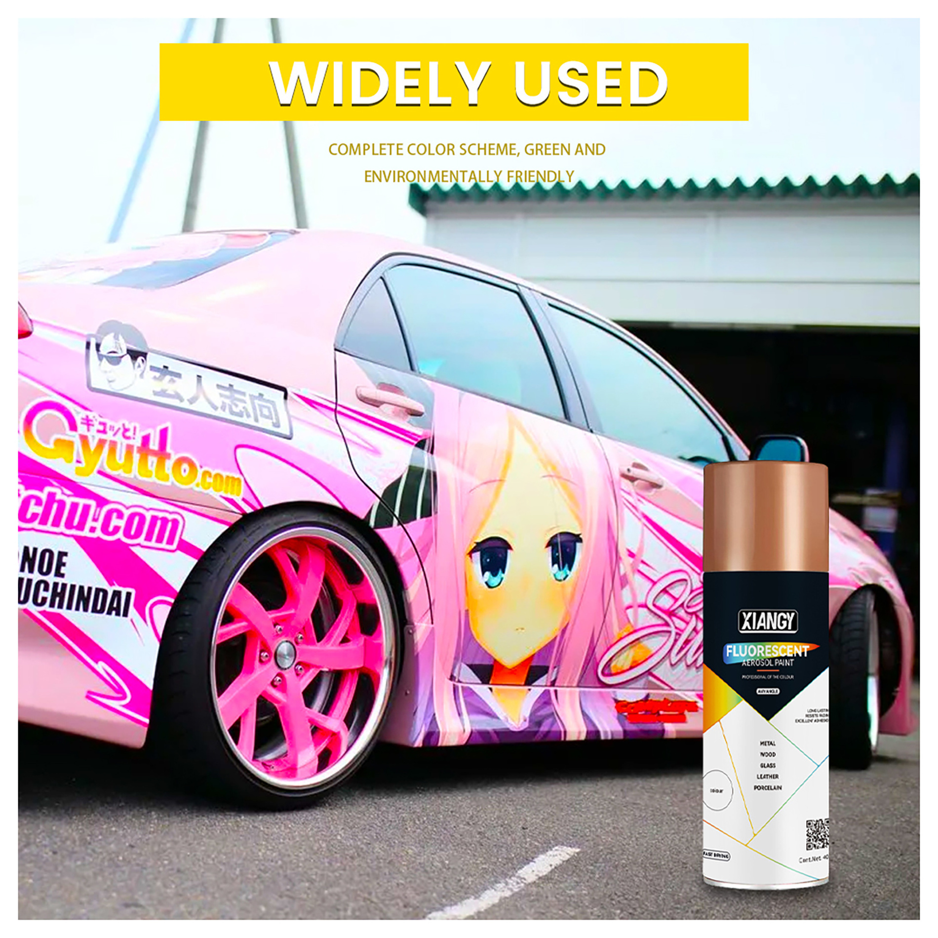 Factory wholesale 400ML Aerosol Fluorescent Aerosol Spray Paint for Concrete Pavement Road Fluorescent