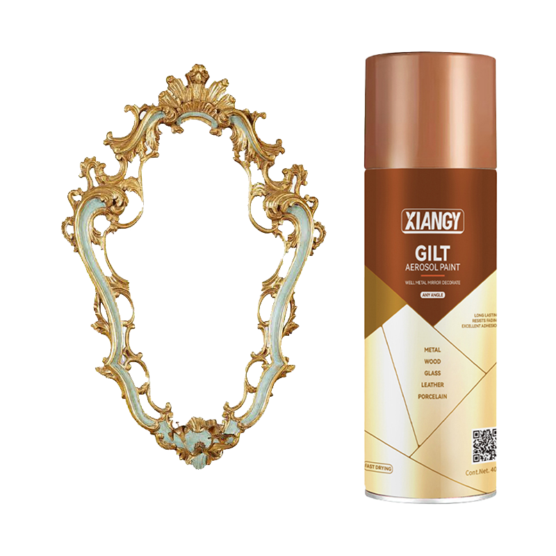 400ML Factory Acrylic Gold Spray Paint luxury Decorative Metallic Luster for Stainless Steel Polishing