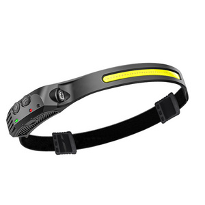 Sensor Lightweight Super Bright Waterproof COB+XPE 230 degrees LED Wide Beam Rechargeable Headlamp for Outdoor Hiking Repairing