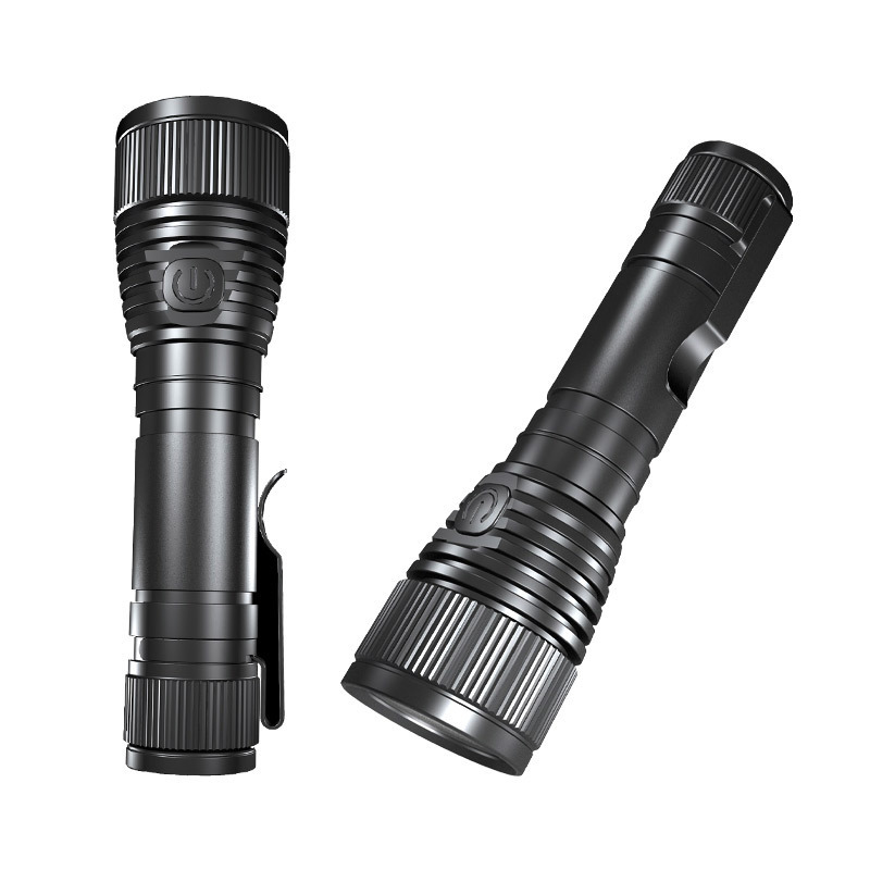 Portable LED Flashlights Rechargeable Aluminum Alloy IP66 Waterproof Powerful Tactical Hand Torches for Running Outdoor Camping