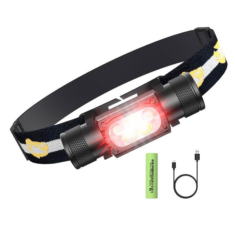 Waterproof USB Type-C Rechargeable LED Head lamp 18650 Led light headlamp for camping headlamp