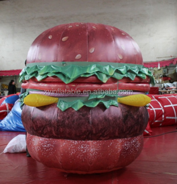 2021 Hot sale giant inflatable hamburger, inflatable burger, inflatable food for advertising