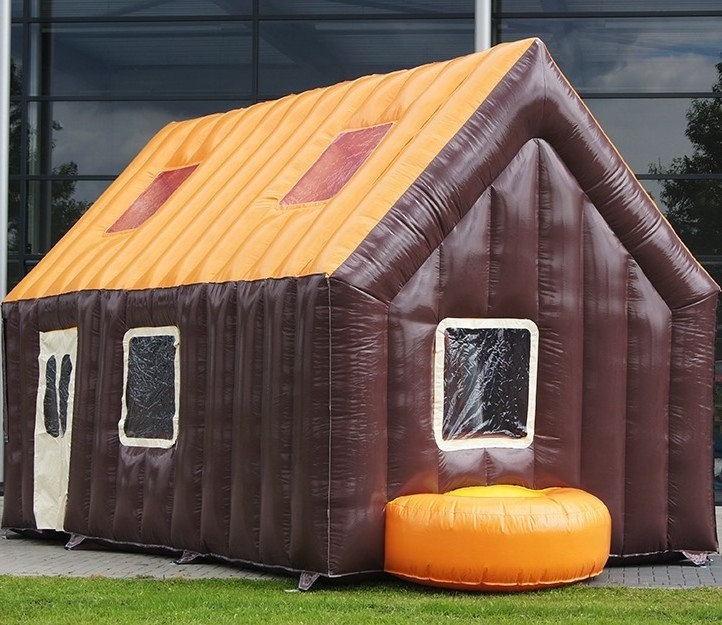 2024 Hot sale inflatable log cabin, inflatable wooden house for sale