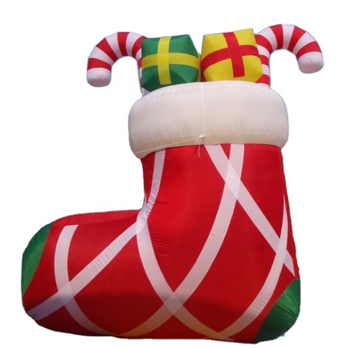 Hot sale giant inflatable Christmas sock, Christmas inflatable sock gift for Advertising/Decoration